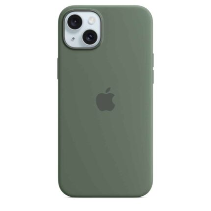 כיסוי סיליקון Apple iPhone 15 Silicone Case with MagSafe cypress אפל צבע ירוק זית