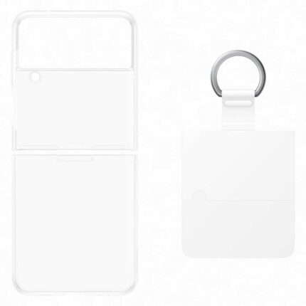 כיסוי מקורי קשיח שקוף כולל טבעת לאחיזה נוחה Samsung Galaxy flip5